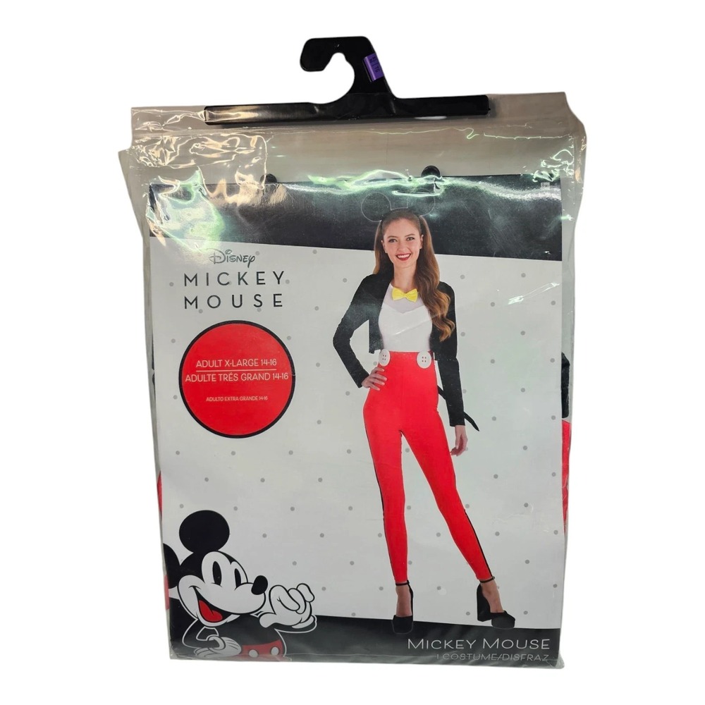 Disney Mickey Mouse Costume Adult Size XL Halloween Dress Up Cosplay New